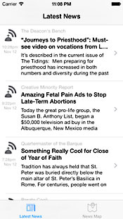 CNL Mobile App on iPhone - News List